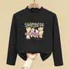 Camiseta Interior Térmica Suave de Media Altura para Niños de Primavera y Otoño, Top de Manga Larga Estampado para Niñas de Otoño e Invierno, Top Cálido de Moda