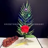 Decoración de plato de sashimi para restaurante de hotel flores y plantas alrededor del borde adorno plato de flores decoración de plato creativo plato frío de simulación adornos pequeños