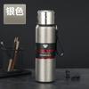 Taza Aislada Gruesa de Acero Inoxidable con Diseño de Flor de Hielo, Taza de Agua Portátil de Gran Capacidad, Taza Simple para Preparar Té en Casa, Taza de Rebote en Forma de Bala
