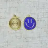 Aleación Joyería de Goteo de Aceite Accesorios Colgante de Cara Sonriente Pulsera DIY Collar Pendientes Llavero Accesorios Personalizados
