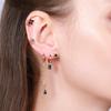 Set Popular Transfronterizo de Pendientes de Circonita y Accesorios para Orejas, Pendientes de Luna de Moda y Exquisitos, Elegantes Pinzas para Orejas, Tachuelas para Cartílago de la Oreja para Mujeres