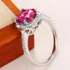 Palacio Sanjie Anillo Rojo Tansang Vintage Anillo Cuadrado de Temperamento Anillo de Reina Real Moda Anillo Sencillo para Dedo