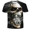 Camiseta para Niño Caballero Calavera de Llama Impresa en 3D Moda Halloween