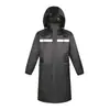 Impermeable largo conjoined tormenta de lluvia guardia de seguridad de tráfico guardia guardia ropa de servicio de patrulla de seguridad pública impermeable de rescate por inundación al por mayor