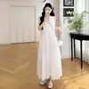 Vestido Largo de Maternidad de Moda Estilo Coreano Suelto Nuevo Verano 2026 + Chaqueta de Encaje para Maternidad
