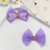Malla de Cuero con Lentejuelas de Doble Capa Lazo Estilo Princesa Soñadora Accesorios para el Cabello DIY Ropa para Muñecas Zapatos Sombreros Accesorios de Decoración para Ropa