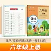 Zou Mubai Grade 1, 2, 3, 4, 5, 6 alunos da escola primária escrever boas palavras e passar People's Education Edition livro chinês prática síncrona copybook