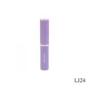 Embalagem de Batom Cosmético com Botão Material Atacado Tubo Vazio de Batom Roxo Redondo Moldado por Injeção