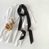 Punto de Onda Largo Cinta Larga Pequeña Ins Simple Todo Combinable Bufanda de Seda para el Cuello Pañuelo Cuadrado Pequeño Bufanda de Seda Estrecha Delgada Corbata para Mujer Bolsa