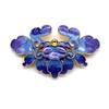 L60522 Cobre Artesanal DIY Duas Cores Ponto Azul Cor Esmeralda Acessórios Básicos Ornamento de Cabelo Material Hanfu 25*42mm