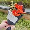 Buquê de Flores de Tricô de Rosa Transfronteiriço Flores de Lã Tricotadas à Mão Eventos de Aniversário Presentes Amazon Quente Atacado