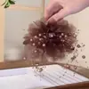 Presilha de Garra de Flor Fofa Francesa Vintage com Borla Presilha de Cabelo com Senso Avançado Acessório de Cabeça Presilha Tubarão Flor de Cabeça Versátil