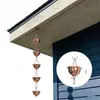 Techo de Patio Estilo Chino Flor Dorada Estilo Colibrí Cadena de Lluvia Engrosada Guía de Agua Reemplazo de Bajante para Tubería de Agua Renovación de Patio No