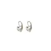Arete de botón de amor de diamante cepillado coreano simple personalidad ins pendientes alta moda nuevos pendientes al por mayor mujer