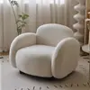 Sofá de salão de beleza cor creme, sofá de sala, adequado para apartamentos pequenos, design de linha reta, estilo nórdico minimalista, sofá de recepção de loja de roupas, sofá popular de celebridade da internet, sofá duplo
