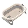 Tina de Baño para Bebé con Sensor de Temperatura, Tina de Baño para Bebé Ampliada y Ensanchada, Tina de Baño Plegable para el Hogar, Adecuada para Sentarse y Acostarse para el Baño del Bebé
