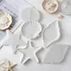 Molde de bandeja de concha de estrella de mar ins resina epoxi diy bandeja de almacenamiento de concha decoración del hogar adorno de yeso molde de silicona