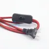 Botón de línea trenzada de color 303 enchufe interruptor línea cable de lámpara de escritorio lámpara de pie control por cable línea de interruptor accesorios de iluminación