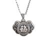 S999 Estilo Étnico Clásico Retro Cadena de Suéter Colgante Filamento Hueco Candado de la Fortuna Bolsa Colgante Grande para Mujer