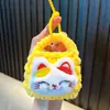 Boneca de Pelúcia Tecida à Mão Porta-Moedas Chaveiro Bolsa de Armazenamento Mini Fofa Pingente Pequeno Presente Atacado