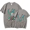 Camiseta Masculina Korn Lançamento de Álbum de Música de Banda de Rock Cruzada Aliexpress Retro Metal Gótico t