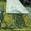 Mesa Moderna Simple de Metal Hierro Madera Maciza Antigua Balcón Ocio Mesa de Té Mesa y Sillas para Exterior Patio Jardín Mesa Muebles