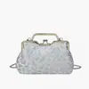 2026 Nuevo Bolso de Mano tipo Clutch con Lentejuelas Láser Transfronterizo para Fiesta con Textura de Moda, Correa de Hombro con Cadena y Diseño en Forma de Concha