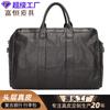 Bolsa de Viagem Retro Europeia e Americana Personalizada de Couro Genuíno de Primeira Camada Atacado Transfronteiriço Bolsa para Computador de 17 polegadas Bolsa de Bagagem de Ombro Único Transversal para Homens
