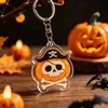 Estilo Europeu Casa Assombrada de Halloween Gato Preto Chaveiro Acrílico Pingente Luminoso Dia de Empréstimo Presente Fábrica Atacado Etiqueta