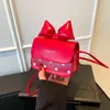 Estilo Coreano Linda Chica Lazo Simple Moda Casual Textura Casual 2025 Bolso Cuadrado Pequeño Casual Cruzado de un Solo Hombro