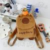 Bolsa de Celebridad de Internet de Dibujos Animados Peluda, Mochila Personalizada de Capibara Linda y Peculiar, Mochila Pequeña Casual Ligera de Alto Valor