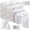 Conjunto de Armazenamento para Viagem Amazon Bolsa de Armazenamento para Viagem Conjunto de Oito Peças Bolsa de Armazenamento para Organização de Roupas de Viagem
