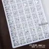 Decoraciones Brillantes K9 Sin Base Apiladas de Pedrería para Uñas Cuadradas de Azúcar Coloridas Versátiles Accesorios Terminados de Pedrería para Uñas