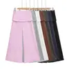 Sy9177-25 Calças de Moletom Retas de Perna Larga, Cintura Alta, Alongadoras de Perna, Apertadas na Perna, Multicor, Culotes e Calças de Perna Larga