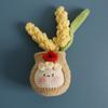 Muñeca Calabaza Tejida a Mano de Dibujos Animados Lindo Pequeño Ya Bolas Tejidas Colgantes Bolso Terminado Hecho a Mano