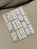 Pegatinas para Uñas de Mariposa de Encaje Estilo Japonés 3D en Relieve Tira de Encaje Hueco Francés Pegatinas para Uñas Rayadas Venta al por Mayor