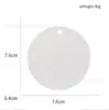 Venta Directa de Fábrica Cerámica Sublimación Impresión Transferencia de Calor Brillante en Blanco Pieza de Cerámica Colgante Se Puede DIY Fácil de Limpiar Posavasos