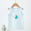 Chal de Algodón Puro con Estampado de Dibujos Animados para Niños de Verano Camiseta Interior sin Mangas para Niños Niñas Ajustado Categoría a Venta al por Mayor