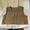 Chaleco de Algodón y Lino Estilo Mori para Niños Ropa Exterior para Niños Chaleco Estilo Coreano para Niñas Chaleco para Bebé Estilo Coreano Primavera y Otoño