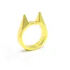 Anillo de gato para defensa personal superventas transfronterizo rompecristales aleación ecológica anillo para parejas al aire libre de hombres y mujeres anti-lobo