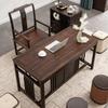 Nova Mesa de Escritório em Madeira de Ébano Estilo Chinês Madeira Maciça Mesa de Escrita para Quarto de Casa Mesa de Escritório Zen Mesa para Computador Móveis de Estudo