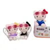 Traje de baño Hawaiano Gafas de Sol Llavero Gato Kt Colgante Creativo Bikini Gato Kate Colgante Pareja Adorno para Colgar en la Mochila Escolar