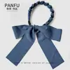Faixa de Cabelo Jeans Azul Doce e Fresca com Elástico Integrado 2026 Novo Estilo Faixa de Cabeça de Coroa Alta Grampo de Cabelo Acessório de Cabelo para Mulheres
