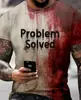 Camiseta de Verano Nueva de Manga Corta para Hombre Europea y Americana Transfronteriza 2025 Impresión 3D Casual de Moda Cuello Redondo Versátil