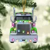 Enfeites de Natal Caminhão Entusiastas de Carros Festa de Natal Decorações Penduradas Motorista Decoração de Natal Pingente Acrílico Plano