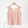 [Sin Copas] Nuevo Chaleco de Cuello en U de Lyocell para Mujer, Adecuado para Usar en Verano, Se Puede Usar por Fuera o por Dentro, Adelgazante y Cubre los Costados del Pecho, como Top de Capa Base