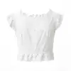 Comércio Exterior Atacado Verão 2026 Moda Estilo Europeu e Americano Renda Bordada Vazada Conjunto de Top + Saia Curta para Mulheres M11778/