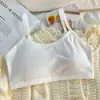Ropa interior para niñas de 12 a 18 años, sujetador para estudiantes de secundaria en etapa de desarrollo, sujetador deportivo para correr, chaleco de algodón puro en forma de U con absorción de impactos, top tipo tubo para niñas