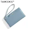 Yueqiankai Bolso de Mano para Mujer para Teléfono Móvil Transfronterizo Simple Independiente Tarjetero Cierre de Botón a Presión Mediano Billetera para Monedas y Tarjetas Bolso Plateado Venta al por Mayor