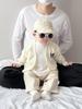 Cárdigan de Punto para Bebé Primavera y Otoño 2025 Nuevo Estilo Coreano Moda para Niños Suéter con Cuello en V Ropa para Bebé Ropa de Salida